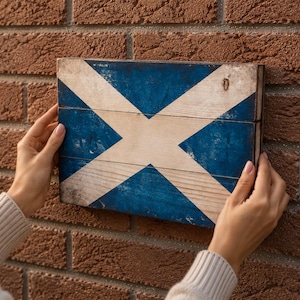 Vintage Scottish Flag Framed - Etsy