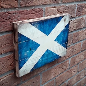 Scotland Flag, Scottish Flag, Flag of Scotland, St Andrews Flag of Scotland, St Andrew&#39;s Cross, Wood photo, Photo on wood