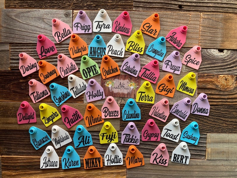Custom Livestock Ear Tag Goat Pig Sheep Ear Tags Etsy