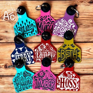 Engraved Ear Tag Dog Collar Tag - Add Your Brand -  Lifetime Warranty - Ritchey Never Fades - Custom Tags Made And Engraved In The USA