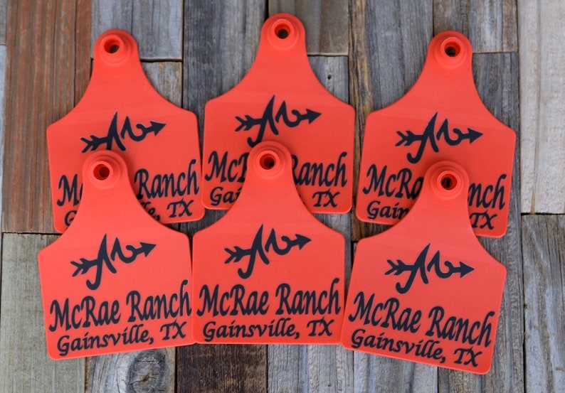 Custom Cattle Ear Tag With Your Brand Lifetime Warranty Heat Etsy