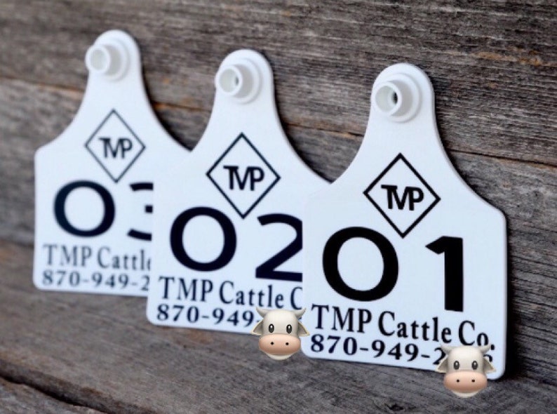 Custom Cattle Ear Tag With Your Brand Lifetime Warranty Heat Etsy