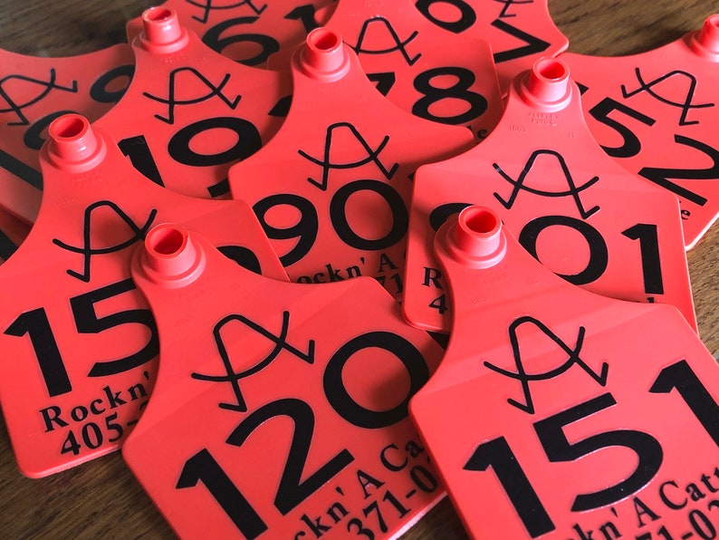 Custom Cattle Ear Tag With Your Brand Lifetime Warranty Heat Etsy