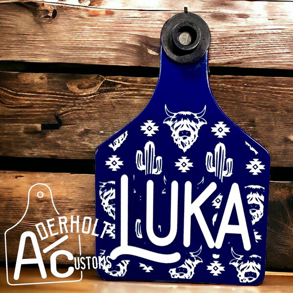 Custom Engraved Cattle Tag Etsy