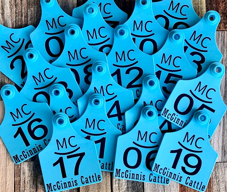 Custom Cattle Ear Tag With Your Brand Lifetime Warranty Heat Etsy