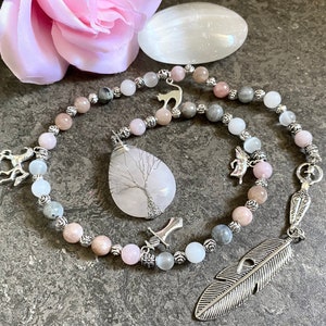 Freya Goddess Prayer Beads, Norse Goddess, Goddess of Love and Beauty, Heathen altar, Norse mythology, Norse pagan altar, Pagan prayer beads