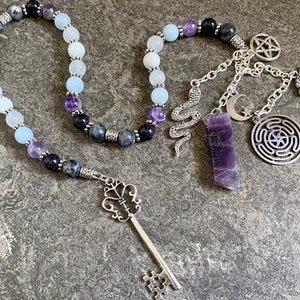 Hecate&#39;s Key Prayer Beads, Hecate altar, Hecate witch, Greek Goddess of Magic and Witchcraft, Meditation beads, Hellenic, Pagan Prayer Beads