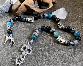 Hades Prayer Beads, Hades Altar, Hellenistic altar tool, Pagan prayer beads, King of the Underworld, God of the Dead, Hades, Pagan Gift