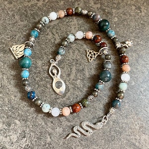 Brigid Celtic Goddess Prayer Beads, Pagan Rosary, Goddess of the Hearth, Imbolc prayer beads, Brigid altar, Imbolc altar tool, Wicca gift
