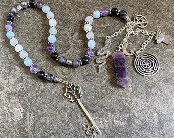 Hecate&#39;s Key Prayer Beads, Hecate altar, Hecate witch, Greek Goddess of Magic and Witchcraft, Meditation beads, Hellenic, Pagan Prayer Beads