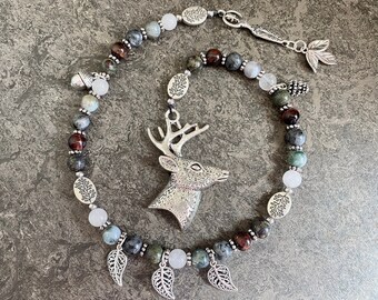 Elen of the Ways Prayer beads, Horned Goddess, Goddess of Journeys, Deer goddess, Pagan Prayer Beads, Elen Luyddog, Elen of the Hosts, Gift