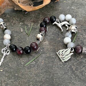 Hecate prayer beads, Goddess of Witchcraft, Goddess of Magic, Pagan altar tool, Hellenistic, Goddess of the Underworld, Pagan Rosary, Gift zdjęcie 3