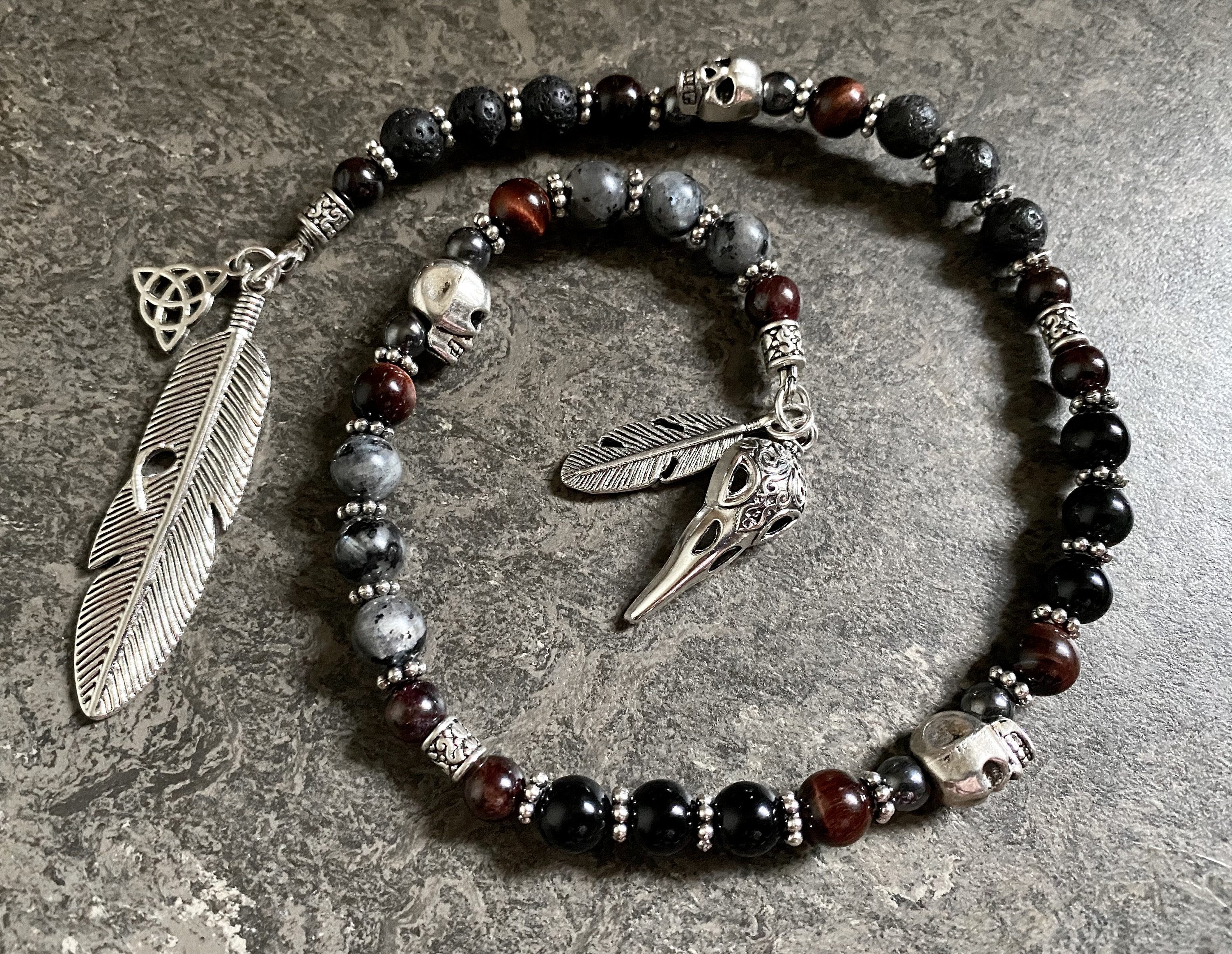 Morrigan prayer beads, Morrigan altar, Goddess of Fate and War, Goddess prayer beads, Pagan prayer beads, Morrígu, Celtic pagan,Witch ladder