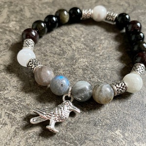 Morrigan Goddess Devotional bracelet, Celtic Goddess of War and Fate, Morrigan altar, Pagan jewelry, Witchy bracelet, Goddess gift, Celtic image 2