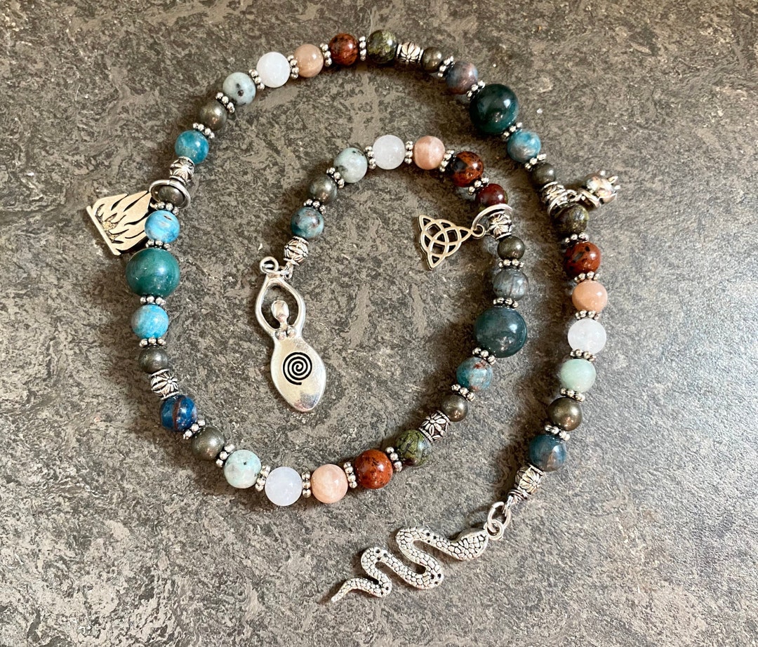 Brigid Celtic Goddess Prayer Beads, Pagan Rosary, Goddess of the Hearth