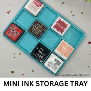 Stackable storage trays for mini ink cube ink pads (holds 12 mini ink cubes)