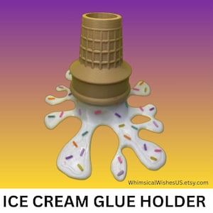 Splattered Ice Cream Cone Liquid Glue Holder