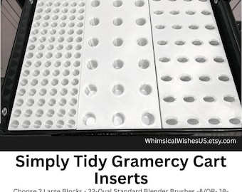 Custom Blender Brush Inserts for the Gramercy Rolling Cart by Simply Tidy