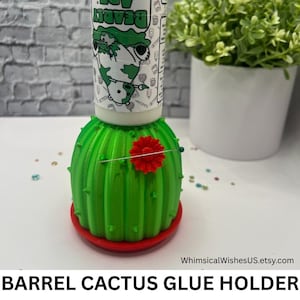 Barrel Cactus Glue Holder; no drip liquid crafting glue holder
