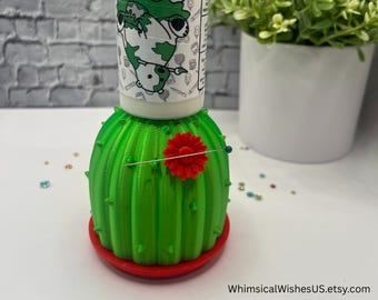 Barrel Cactus Glue Holder; no drip liquid crafting glue holder