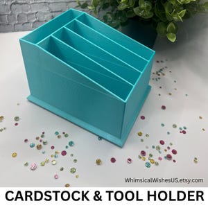 Multi-Pocket Craft Organizer: Card Stock & Tool Storage