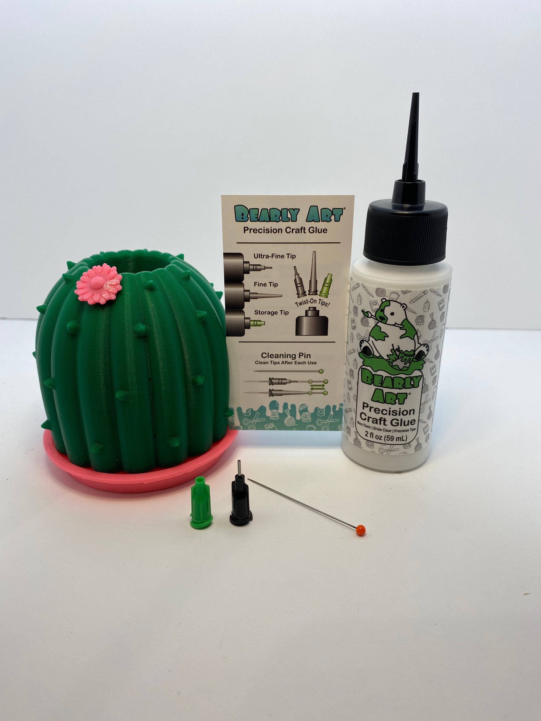 Bearly Art Barrel Cactus Glue Holder 