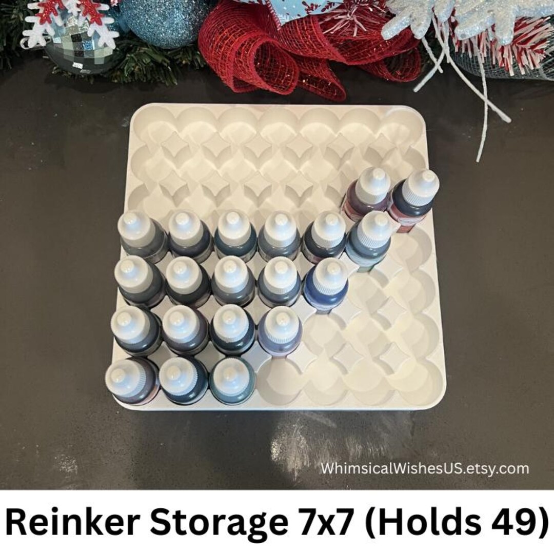 Reinker Ink Bottle Caddy 7x7 — Holds 49 Reinkers - Etsy