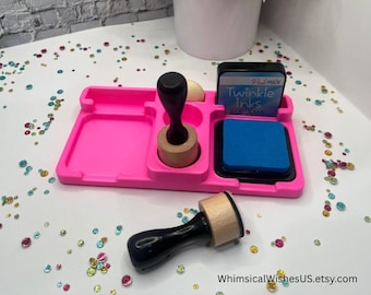 Pink & Main Twinkle Ink Pad and Tool Holder: Anti-Slip Craft Caddy