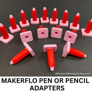 Makerflo Pen/Pencil Turner Adapters (16 Piece Set) - 6mm Dowel Compatible