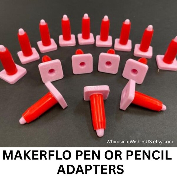 Adaptateurs stylo/tourne-crayon Makerflo (jeu de 16 pièces) - Compatible avec les chevilles de 6 mm