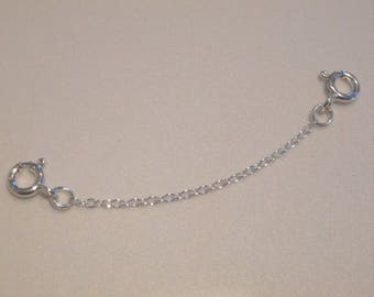 18ct Yellow Gold Safety Extension Chain 4 Bracelet Necklace Extender