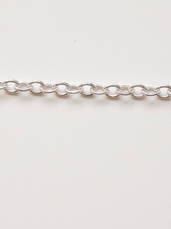 925 Sterling Silver Trace Chain Safety or Extender, x Bolt Ring Clasp Any  Length 1
