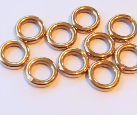 5x-9ct Rose Gold Jump Ring Heavy/"Open/" 5mm Findings-Jump Rings-Jewellery Making