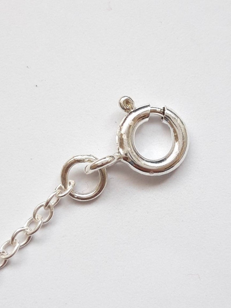 925 Sterling Silver Extender Safety Trace Chain , 2 x Bolt Ring Clasps Any Length 1 to 8 image 4