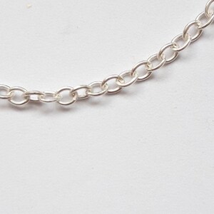 925 Sterling Silver Extender Safety Trace Chain , 2 x Bolt Ring Clasps Any Length 1 to 8 image 2