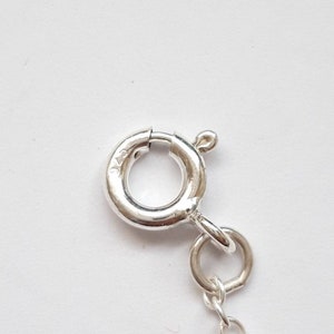 925 Sterling Silver Extender Safety Trace Chain , 2 x Bolt Ring Clasps Any Length 1 to 8 image 5