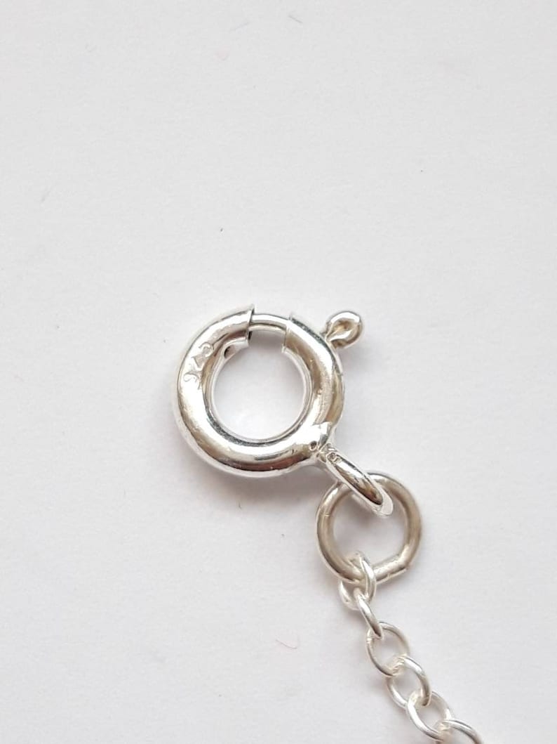 925 Sterling Silver Extender Safety Trace Chain , 2 x Bolt Ring Clasps Any Length 1 to 8 image 5