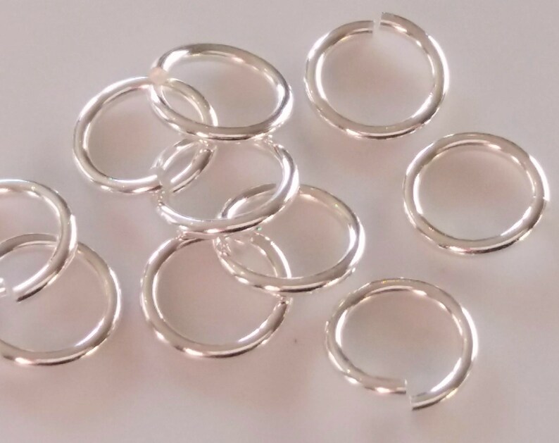925 Sterling Silver OPEN Jump Rings / Round / Heavy 3mm 4mm Etsy UK