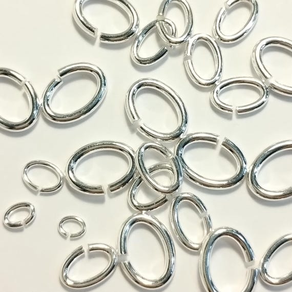 Chain Oval Jump Rings Sterling Silver OVAL Jump Rings Open 4mm To