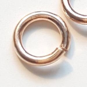 9ct Rose Gold Heavy Jump Ring, OPEN Jump Ring, 4mm or 5mm Outside Diameter, Pack of 1 or 2