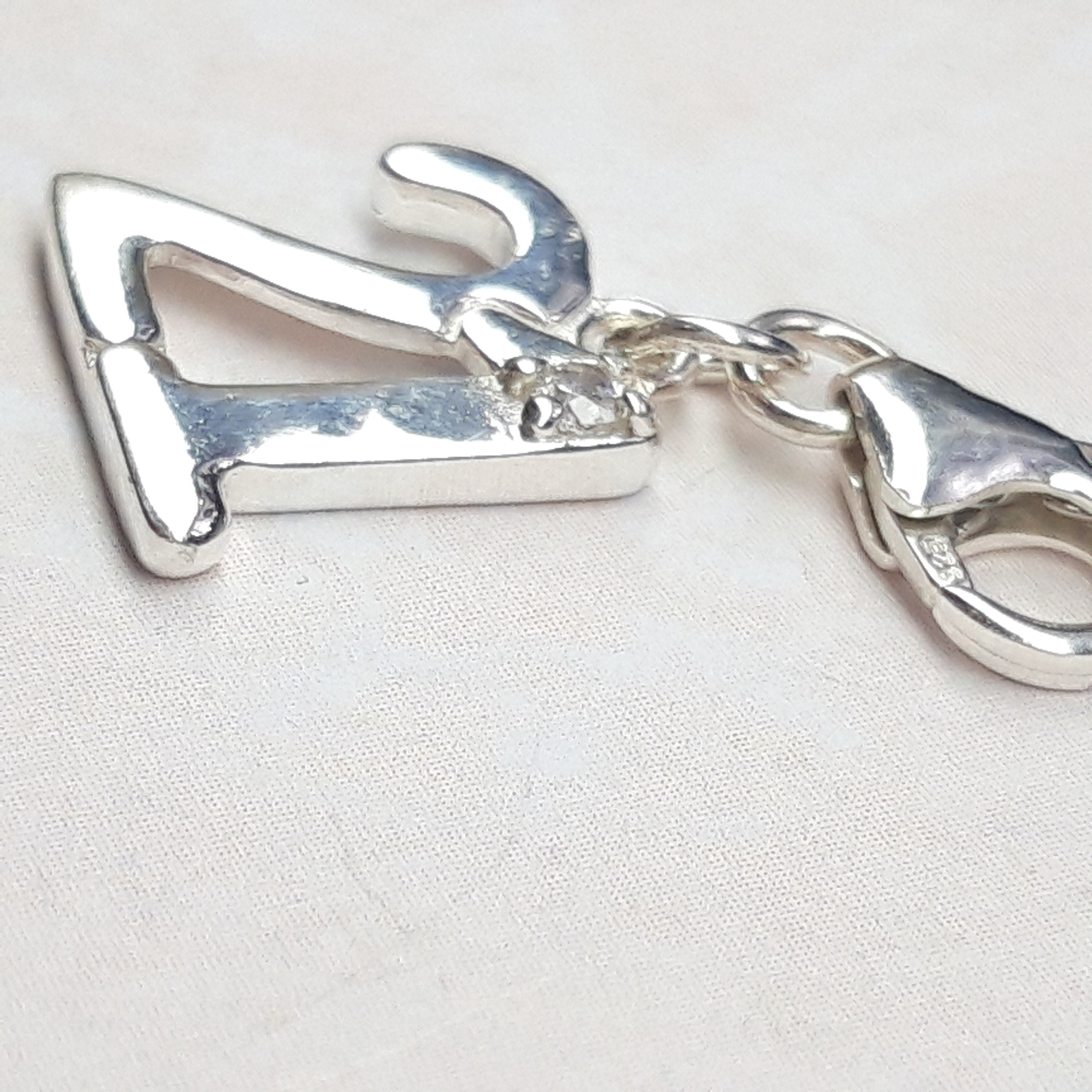 Sterling Silver 7" Double Curb Charm Bracelet W/ Heart Padlock Clasp (5mm Wide 1 thumbnail image