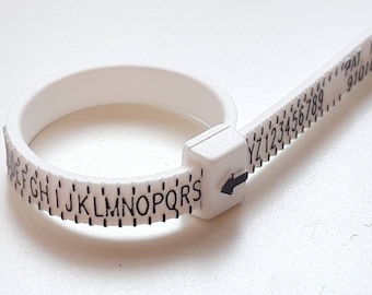 free ring size chart etsy uk