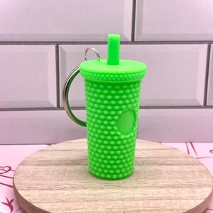 Studded Tumbler Keychain, Studded Cup Keychain, 3d Print Keychain, Tumbler Keychain, Starbucks Inspired Keychain