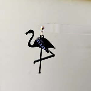 Flamingo Earrings, halloween Earrings, Tropical Earrings, Summer Earrings, Statement Earrings, Bird Earrings, Gift for her, fun earrings
