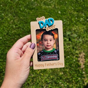 Fathers day magnet, fathers day gift, gift for dad, magnet, photo magnet, frame magnet