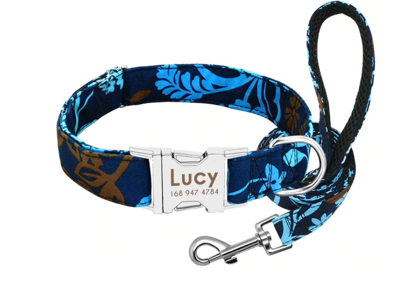 Engraved Dog Collar & Matching Leash Personalized Nylon Dog Etsy