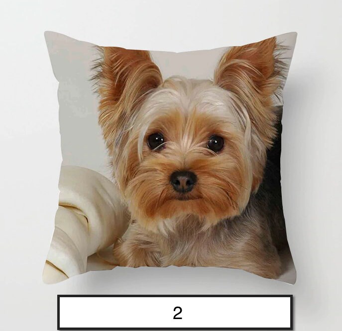 Yorkie Pillow Yorkshire Pillow Case Throw Pillow COVER Etsy