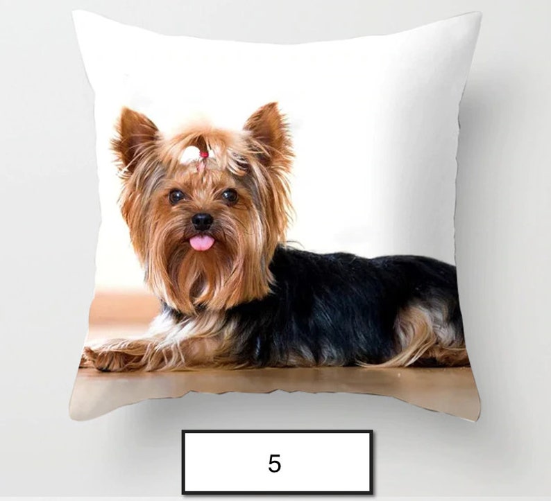 Yorkie Pillow Yorkshire Pillow Case Throw Pillow COVER Etsy