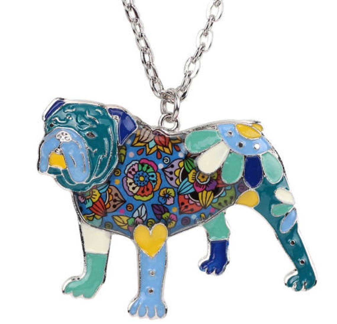 Bulldog Jewelry English Bulldog Necklace Bulldog Art | Etsy