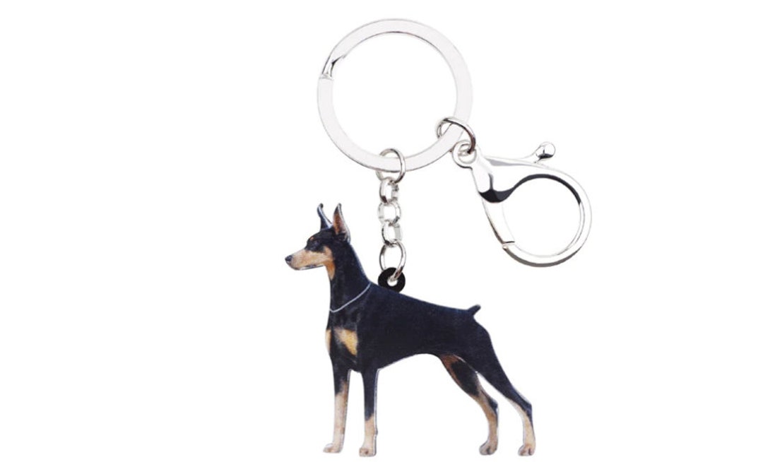 Doberman Keychain Doberman Pinscher Necklace Doberman Pinscher Jewelry ...